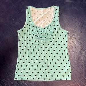 Merona ruffle neck tank top